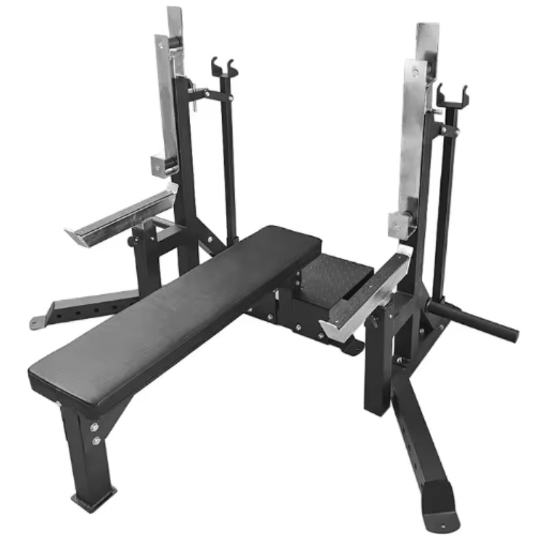Home Gym Half Rack - Banco de pesas plano multifuncional ajustable