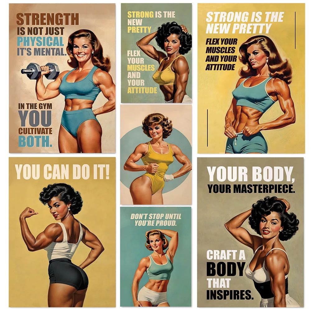 Home Gym Japan - Pósteres Retro de gimnasio para mujer,