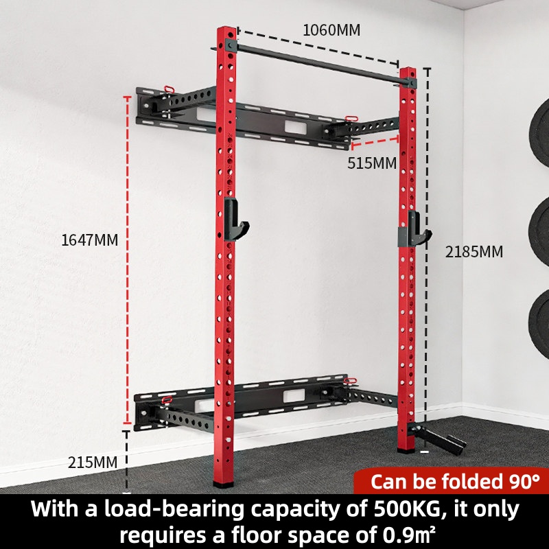 Home Gym Half Rack - Jaula de potencia ajustable montada en