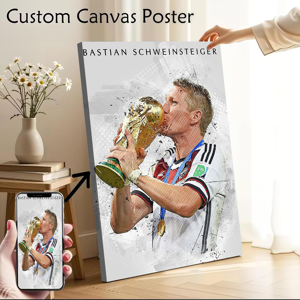 Home Gym Decor - Póster de lienzo de Bastian Schweinsteiger,