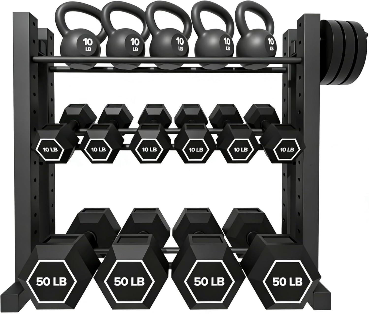 Home Gym Dumbbells - Soporte para Mancuernas de 3 Niveles,