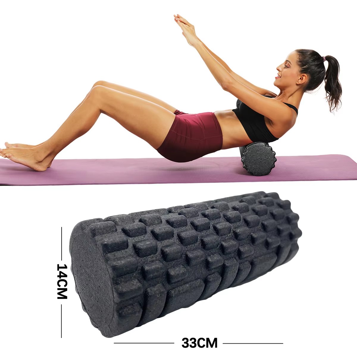 Home Gym Pilates - Rodillo de espuma para Fitness, rodillo