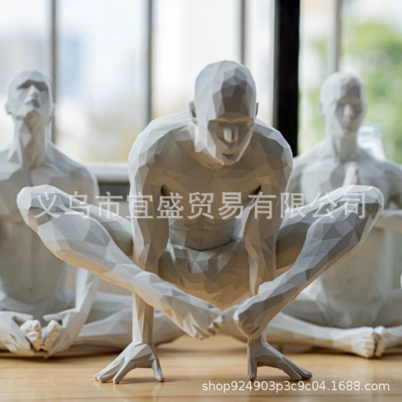 Home Gym Minimalist - Estatuilla de hombre de Yoga, estatua
