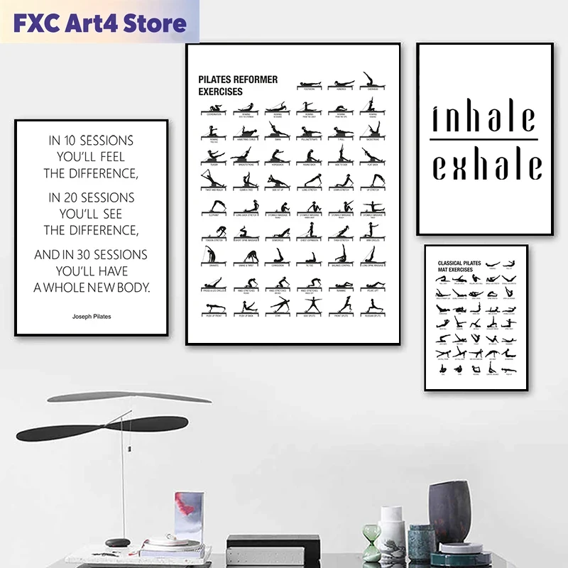Home Gym Decor - Póster de Lona sin Marco para