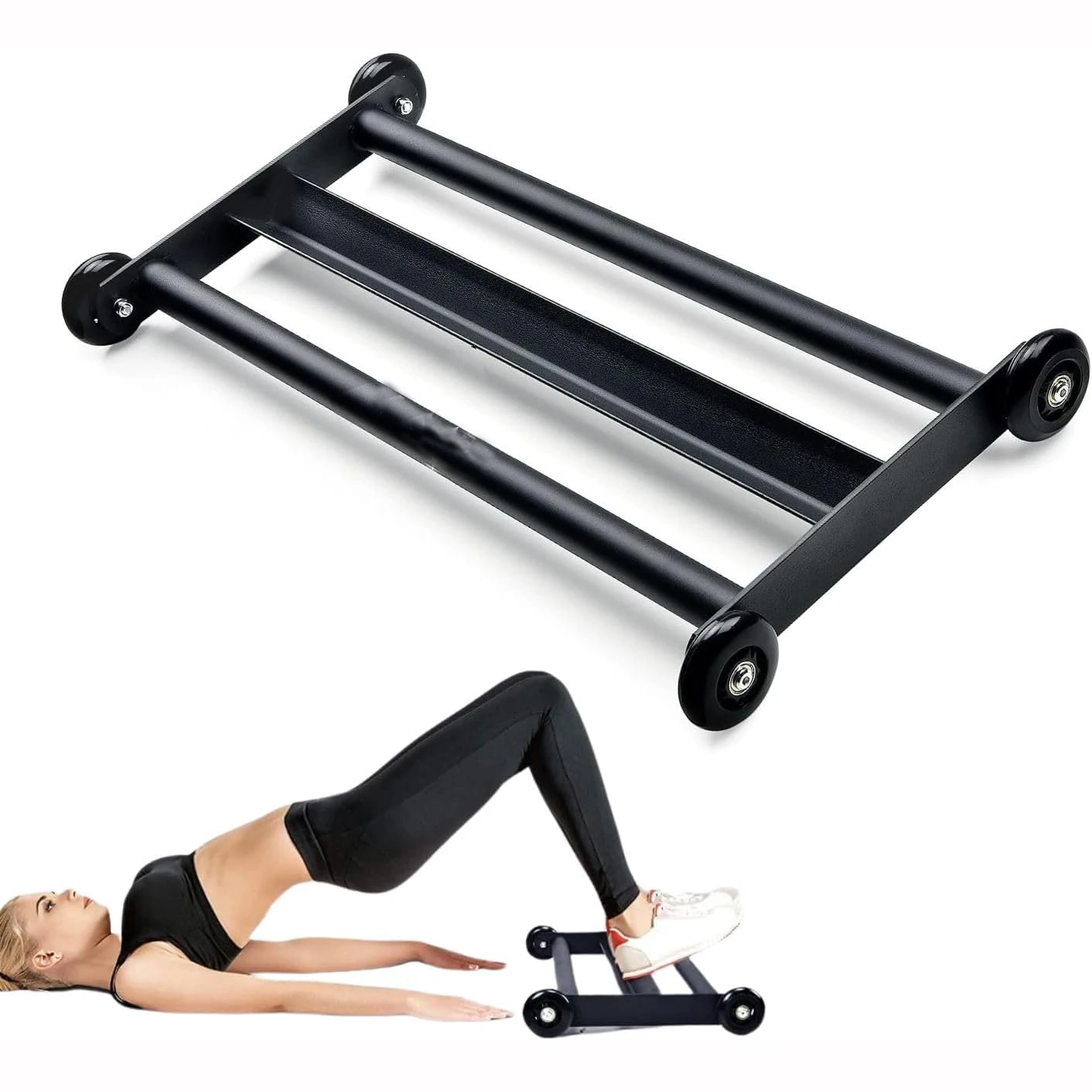 Home Gym Hamstring Exercises - Rodillo Abdominal para Ejercicios de Glúteos,
