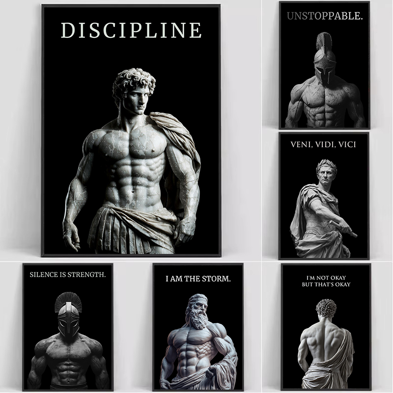 Home Gym Decor - Póster de Lona con Citas Motivacionales