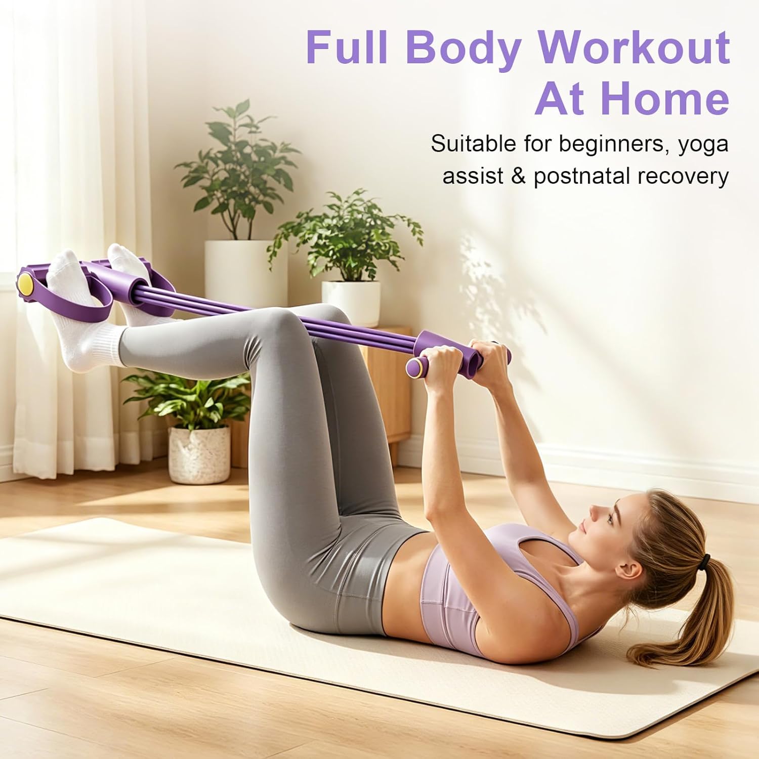 Home Gym Resistance Machine - Banda de resistencia de 4 tubos,