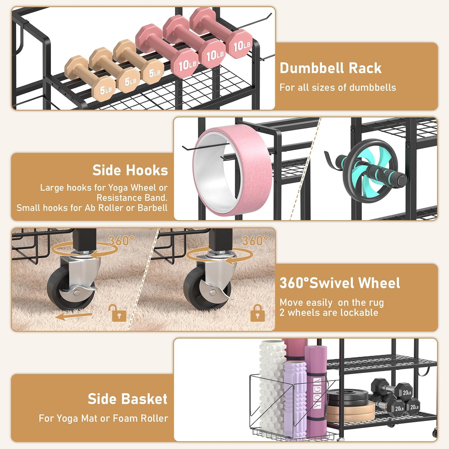 Almacenamiento para Gimnasio e - Home Gym Dumbbells reseña y precio