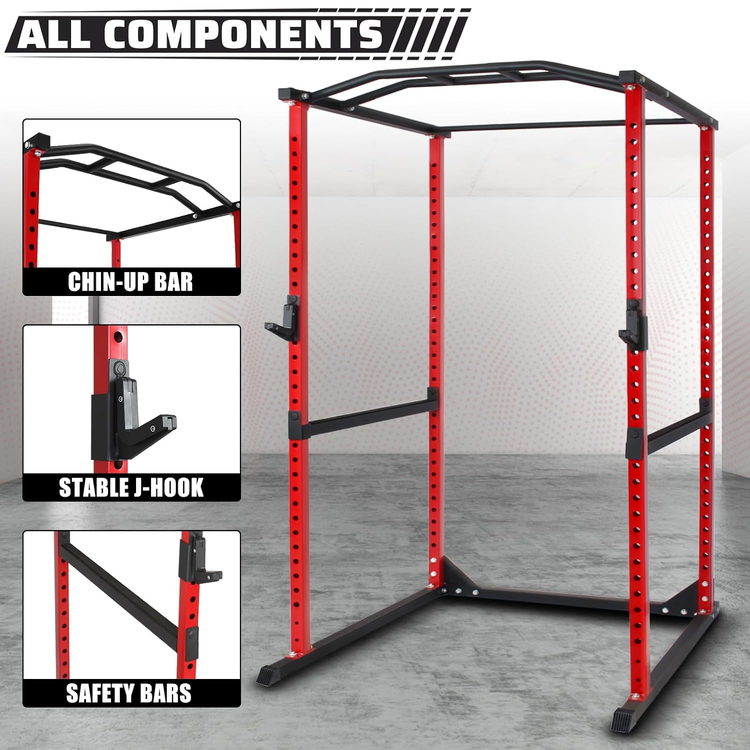 Jaula de potencia de 800 lb co - Home Gym Half Rack reseña y precio