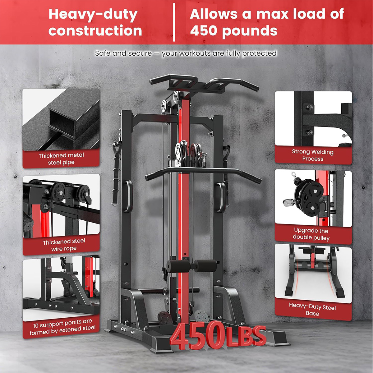 Máquina de Gimnasio Pooboo par - Home Gym Workout reseña y precio
