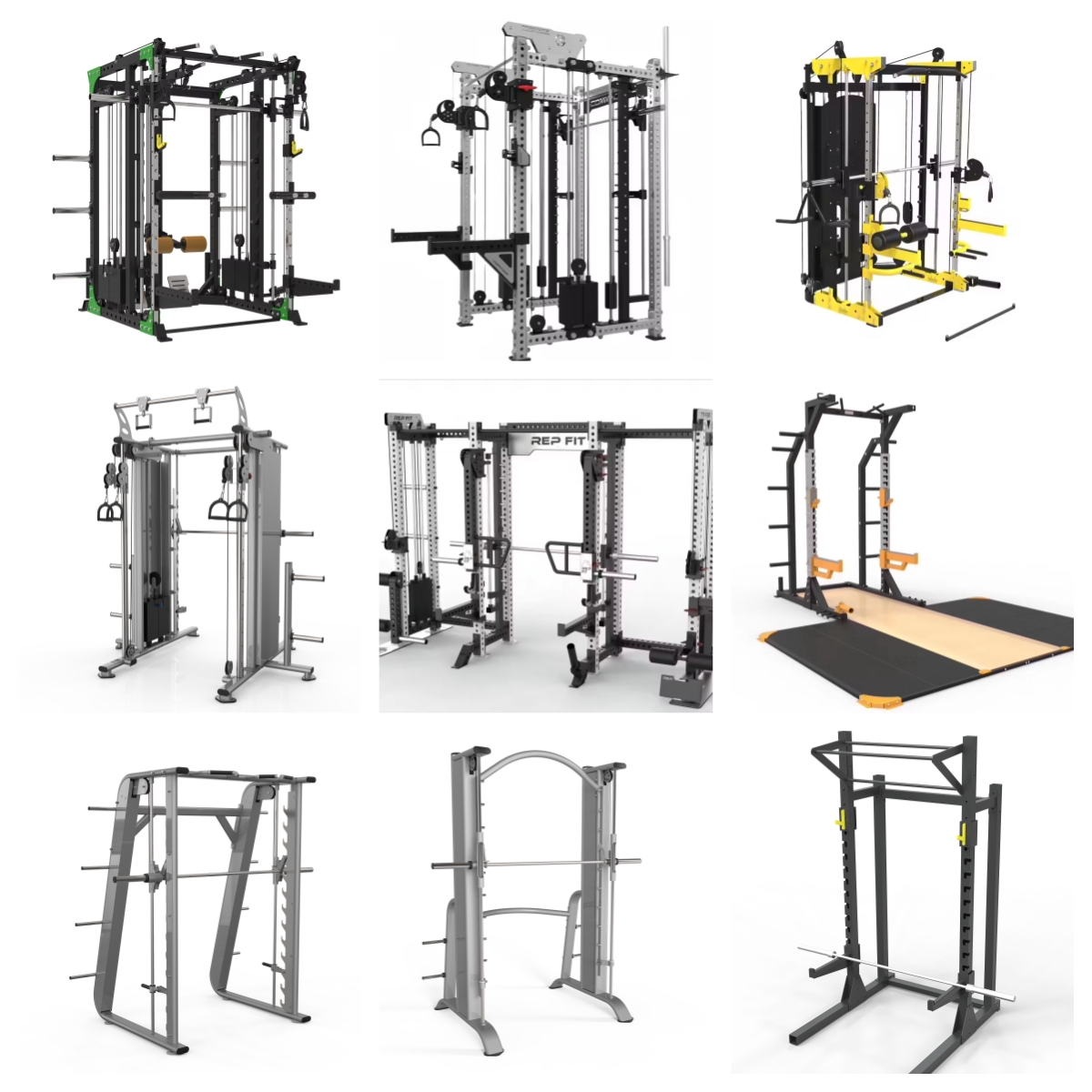 Estante para sentadillas multi - Home Gym Half Rack reseña y precio