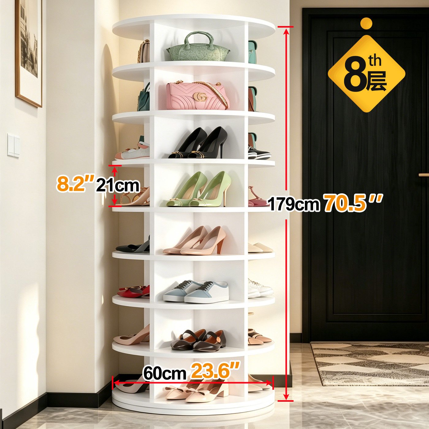 Zapatero Moderno Giratorio 360 - Home Gym Minimalist reseña y precio
