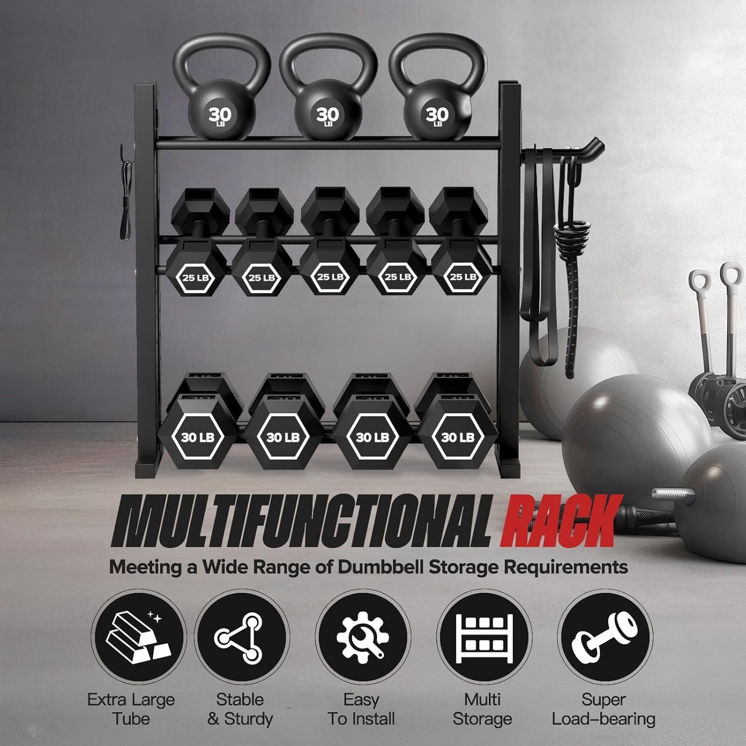 Soporte para Mancuernas de 3 N - Home Gym Dumbbells reseña y precio