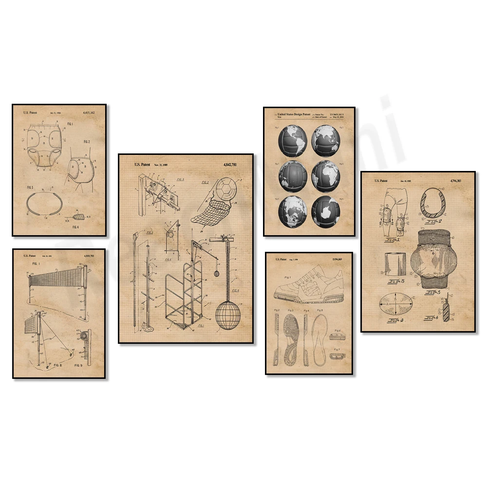 Póster con estampado de patent - Home Gym Japan reseña y precio