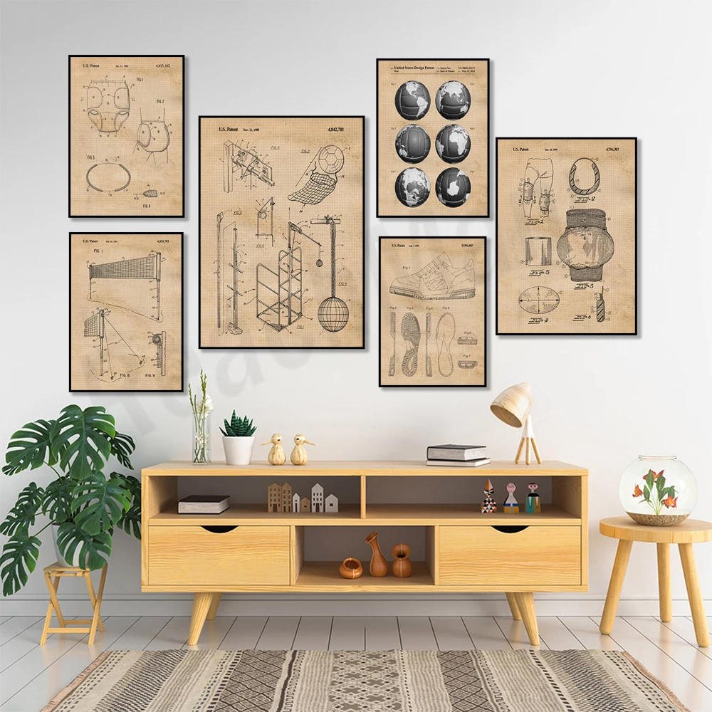 Póster con estampado de patent - Home Gym Japan reseña y precio