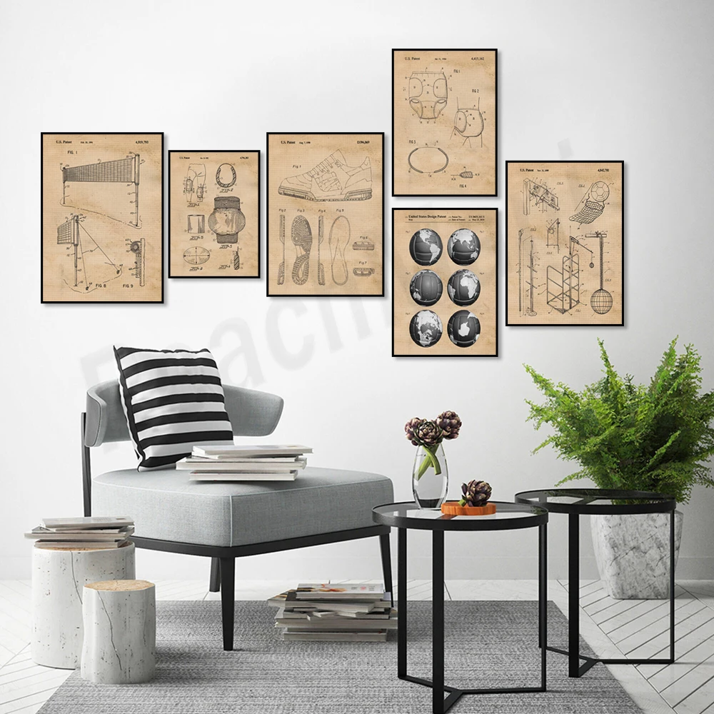 Póster con estampado de patent - Home Gym Japan reseña y precio