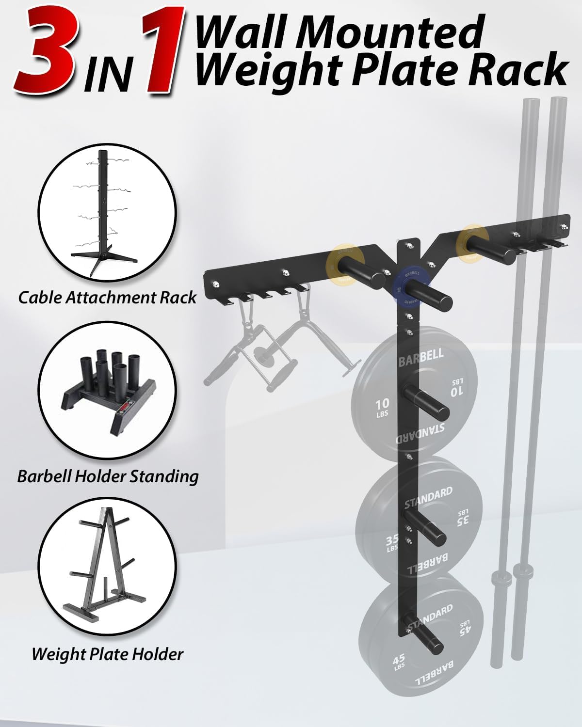 Soporte de pared para almacena - Home Gym In Garage reseña y precio