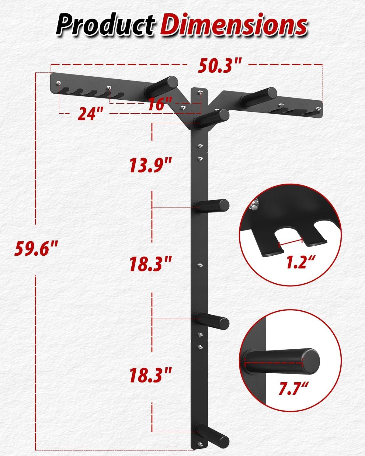 Soporte de pared para almacena - Home Gym In Garage reseña y precio