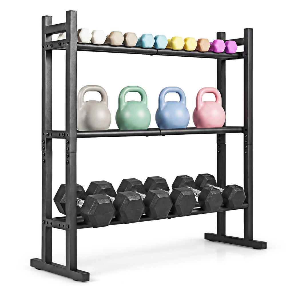 Estante para mancuernas de 3 n - Home Gym Dumbbells reseña y precio