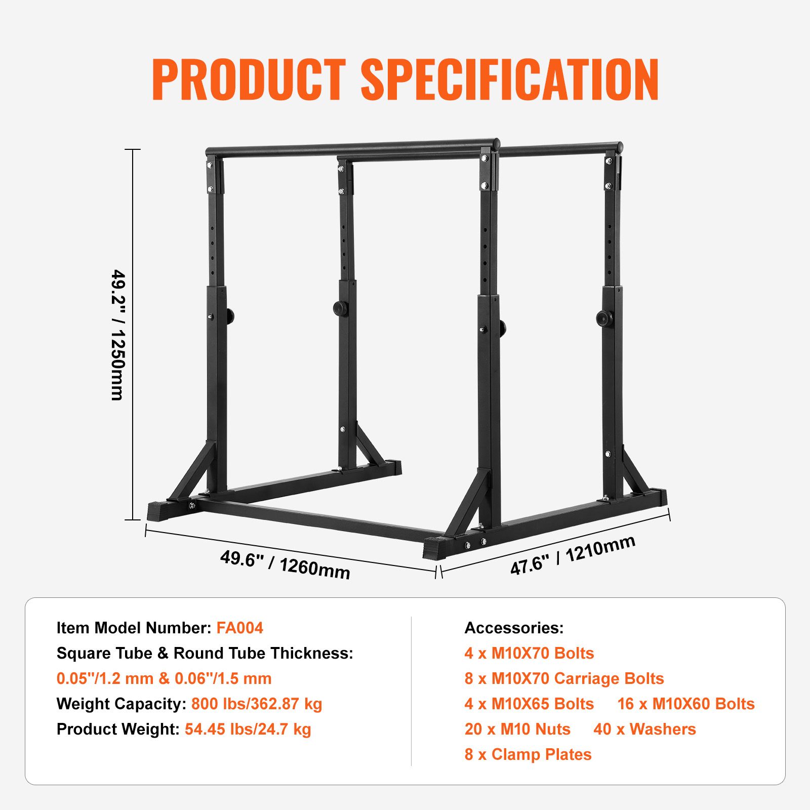 Barra de flexiones, capacidad  - Dip Station Parallel reseña y precio