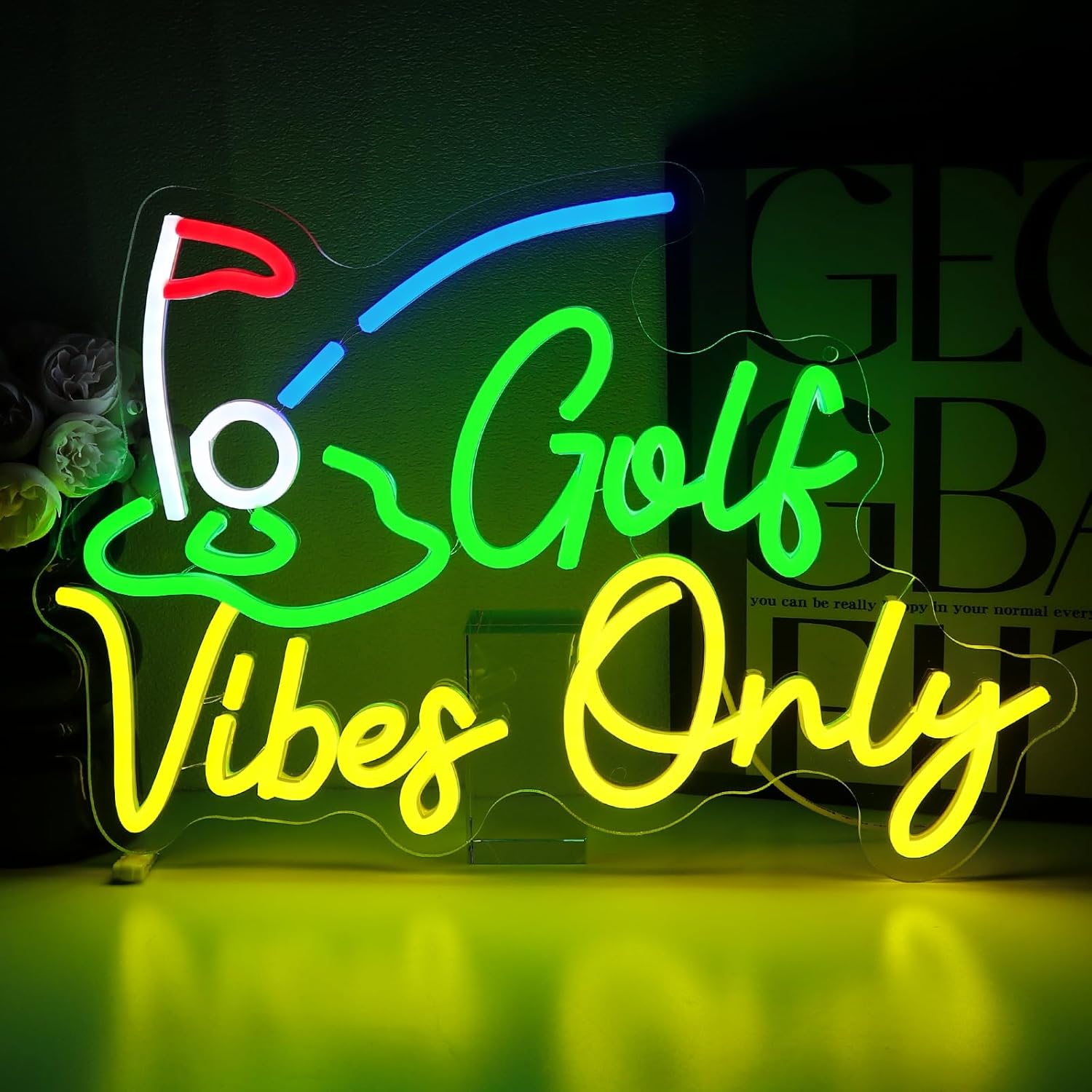 Letrero de Neón Golf Vibes Onl - Home Gym Vibes reseña y precio