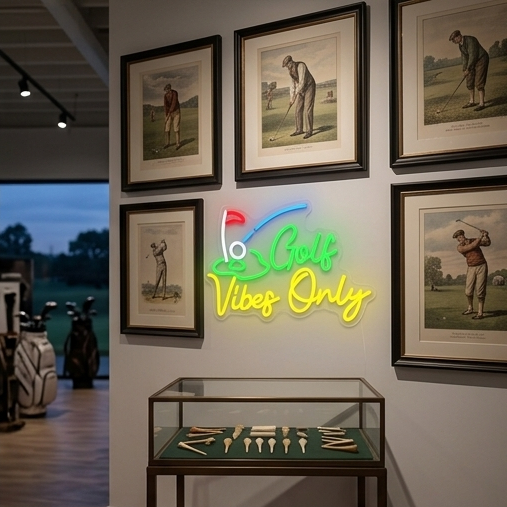 Letrero de Neón Golf Vibes Onl - Home Gym Vibes reseña y precio