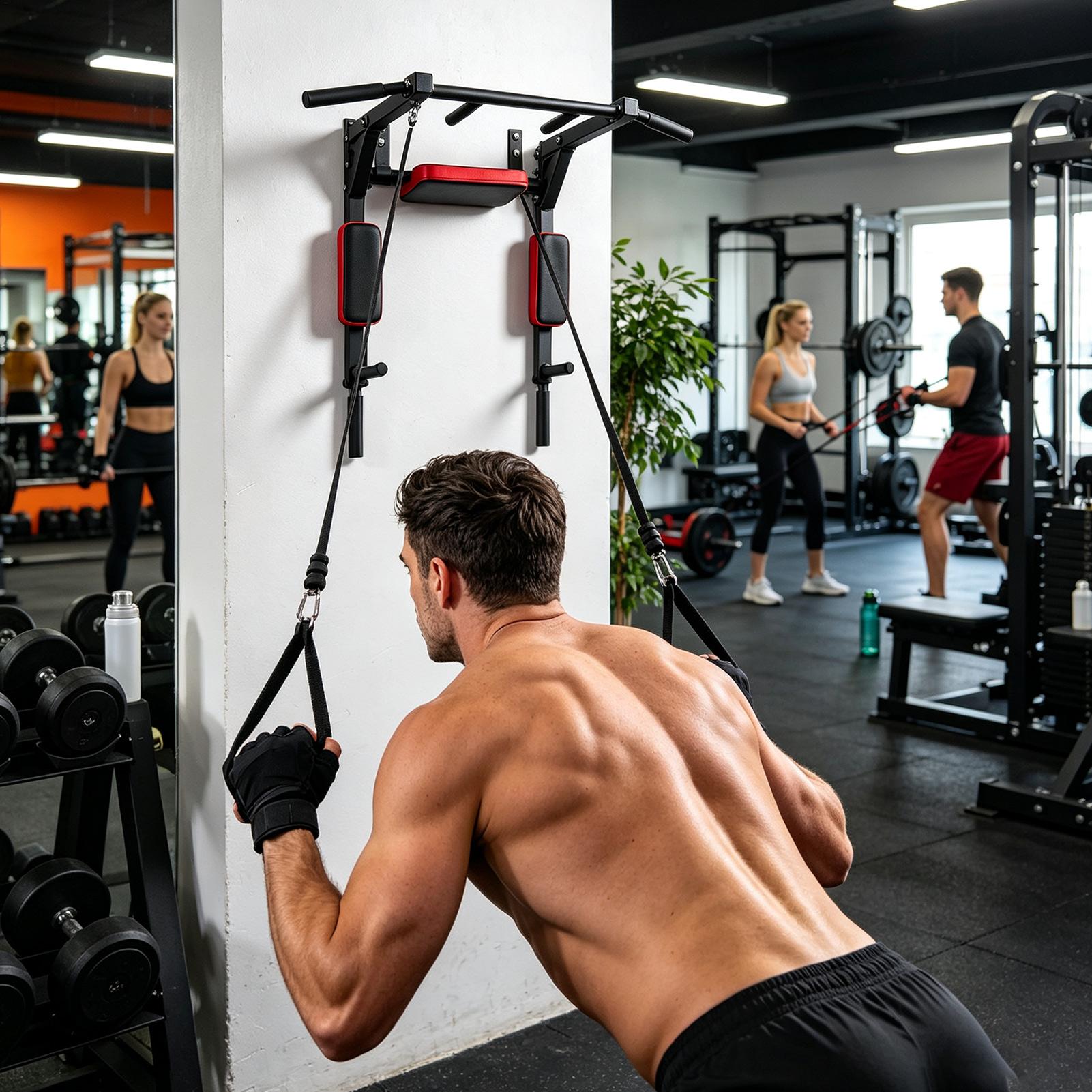 Barra de dominadas montada en  - Home Gym Pull Up Bar reseña y precio
