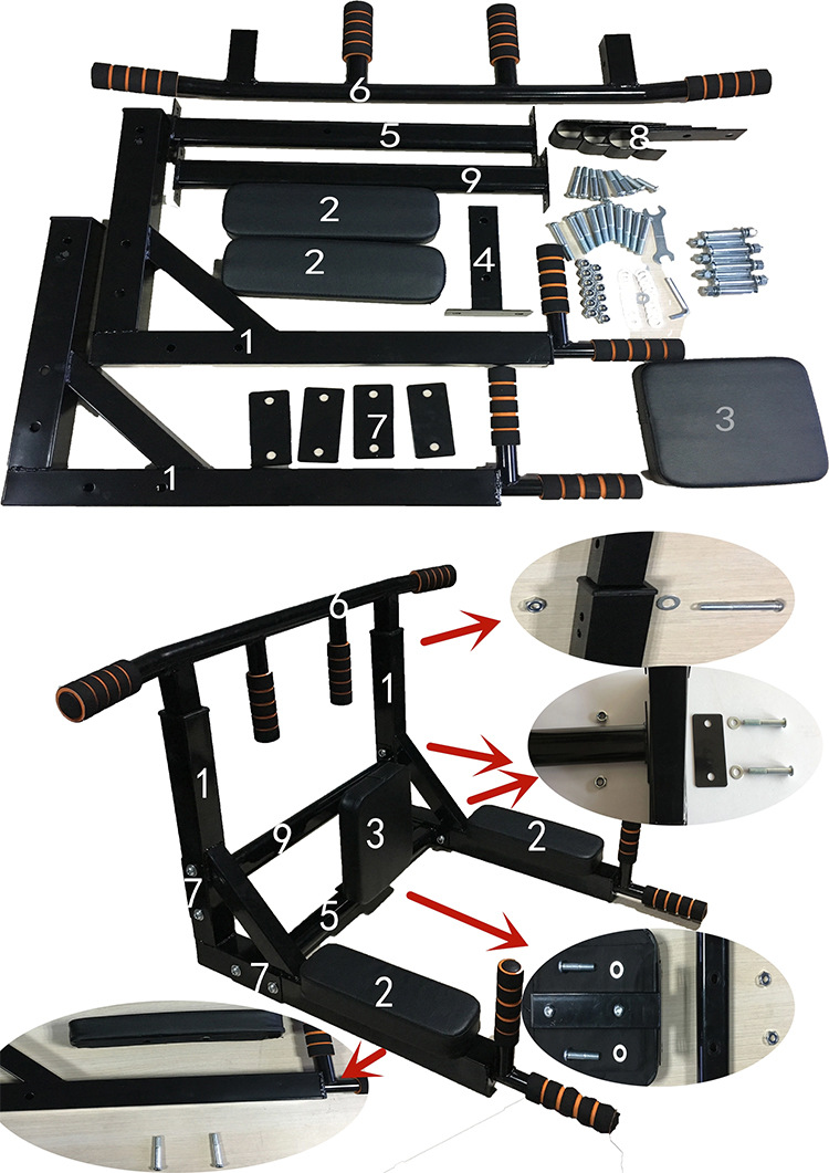 Barra de dominadas y estación  - Home Gym Pull Up Bar reseña y precio